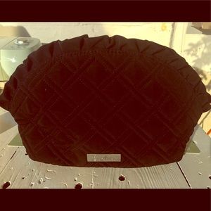 Vera Bradley Black Quilted Large Make Up Bag